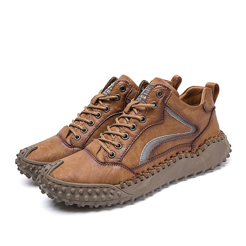 Spring /fall Handmade Leather Boots Men Shoes Comfortable Ankle Boots for Men Casual Shoes Large Size Tooling Shoes