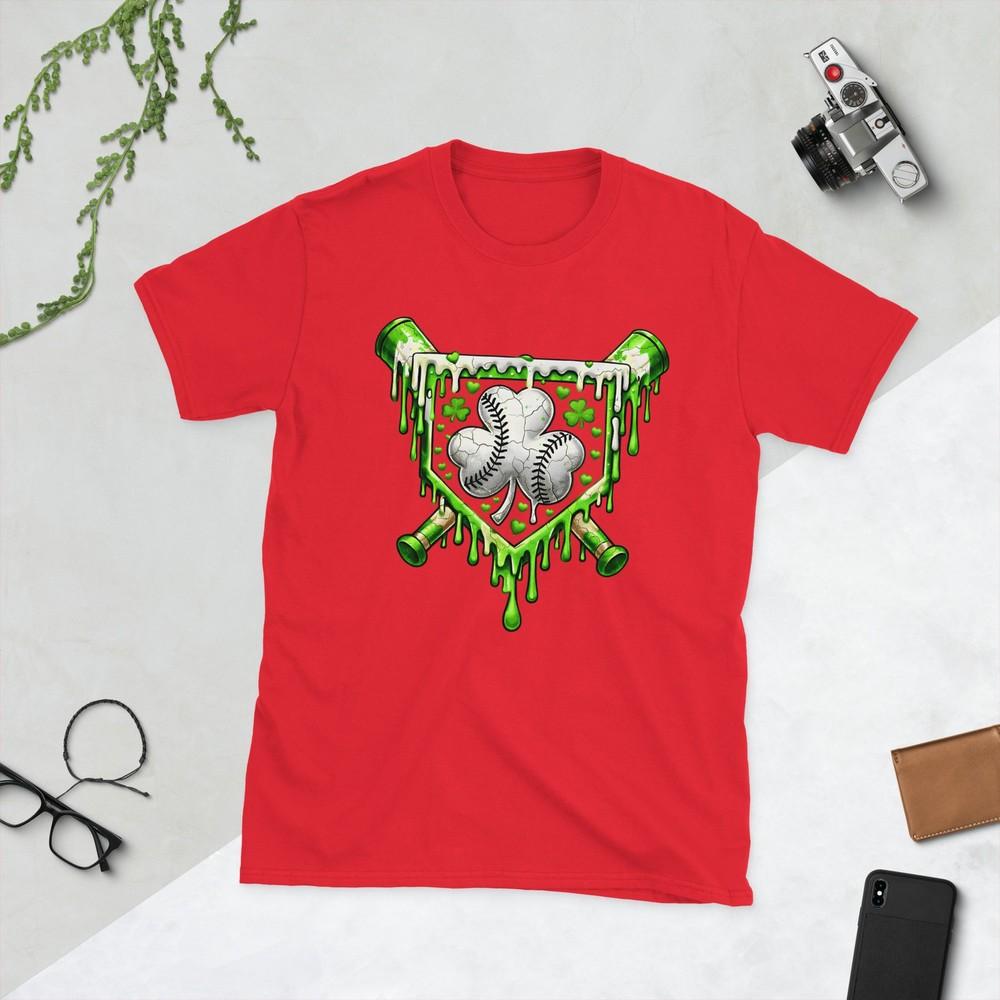 St Patricks Day Baseball Ice Cream Drip For Youth Boys Kids Tshirt S