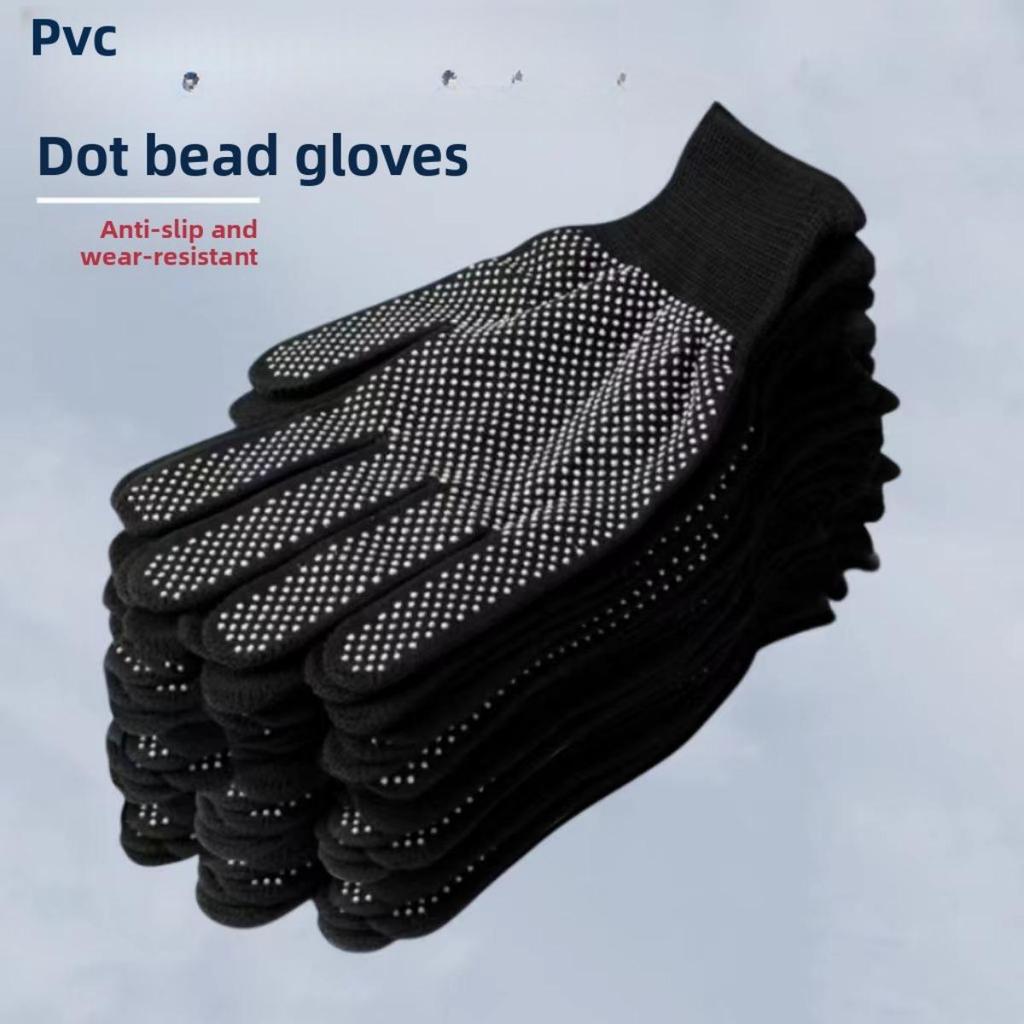20/10 Pairs Nylon Dotted Gloves Labor Protection Gloves, Nylon Anti Slip Gloves, Driver's Driving, Gardening, Adhesive Point Plastic Gloves