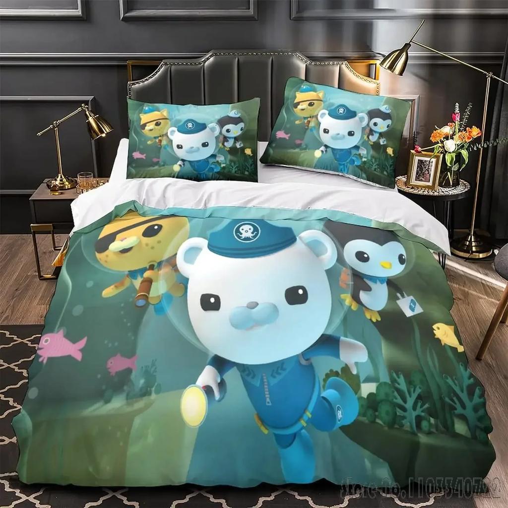 The Octonauts Cartoon Love Child Duvet Cover Set HD Comforter Cover for Kids Bedding Sets Bedclothes Bedroom Decor