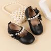 Girls Performance Shoes Spring  Autumn New Baby Soft Sole Flats Children's Princess Shoes Pearl  Kids Mary Janes with Lace Sweet
