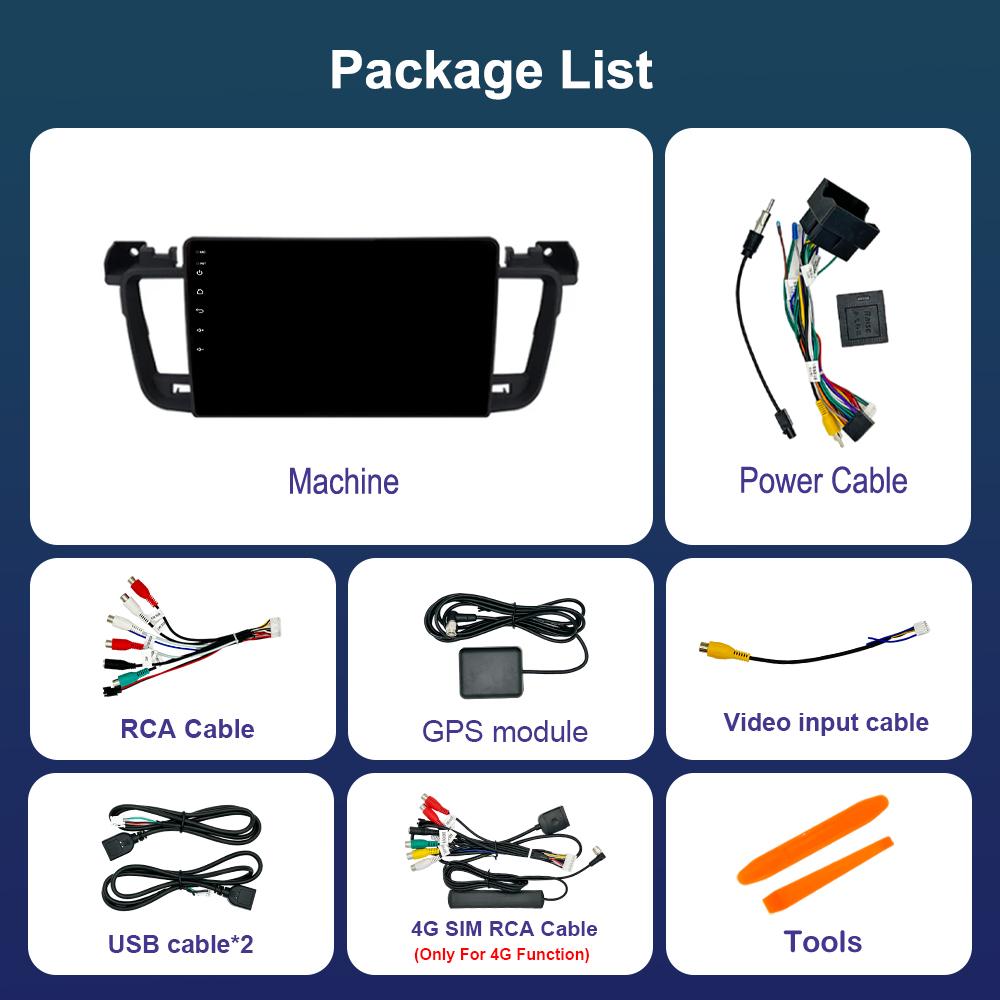 For Peugeot 508 508SW 2011 - 2018 Carplay Android Intelligent System 9'' Car Radio Multimedia Player WiFi GPS Navi 4G IPS Screen