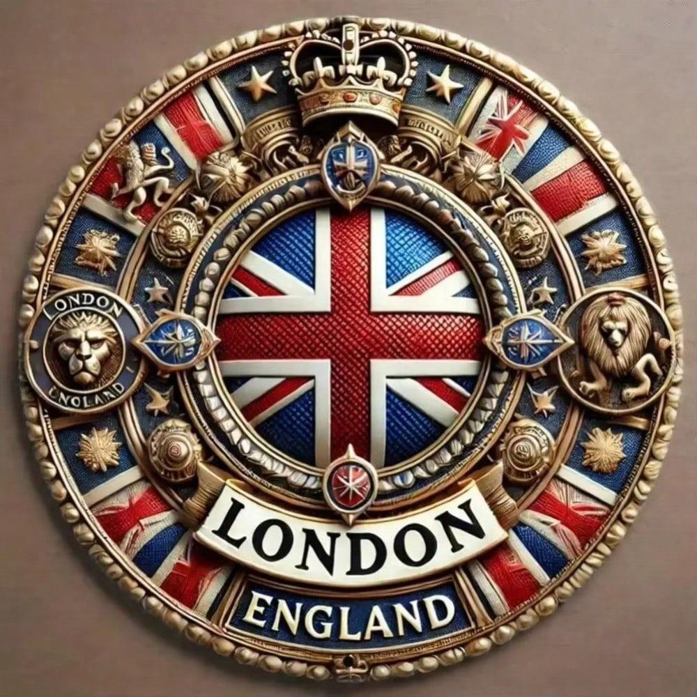 Vintage London Metal Wall Art Timeless Home Office Bar Kitchen Decor