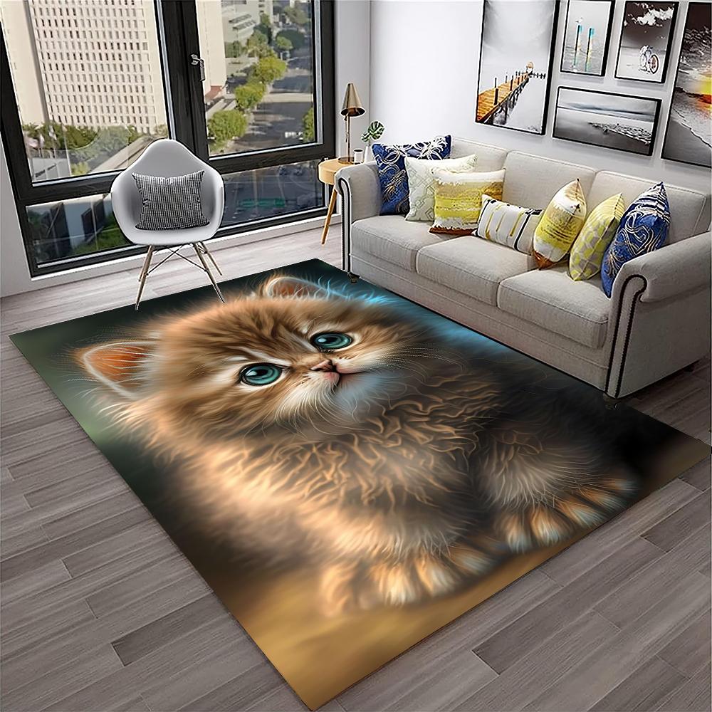 Schattige lapjeskat, Garfield-kat, Pers, Ragdoll Cartoon Tapijt Vloerkleed voor Huis Woonkamer Slaapkamer Bank Deurmat Decor, kind Antislip