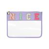 Miling Transparent Letter Sticker Cosmetic Bag
