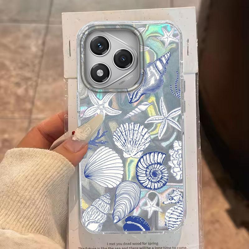 For Honor 200 400 Lite 400 200 Pro X9b Magic 7 6 Lite X9c X9a X9b X8b X7c Phone Cover Cute Blue Heart Starfish For Honor 400 Bag