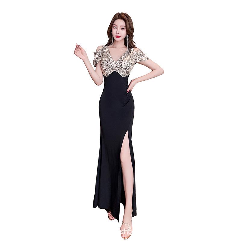 One-Shoulder Slim-Fit Long Dress - Nightclub Chic Extra Large