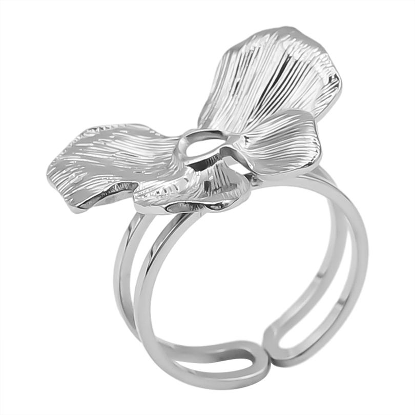 Geometria Semplice Moda Acciaio Inossidabile Anelli Aperti Per Donne Uomini Accessori Colore Argento Cuore Sole Rotondo Base Vuota Fai da Te Anillos