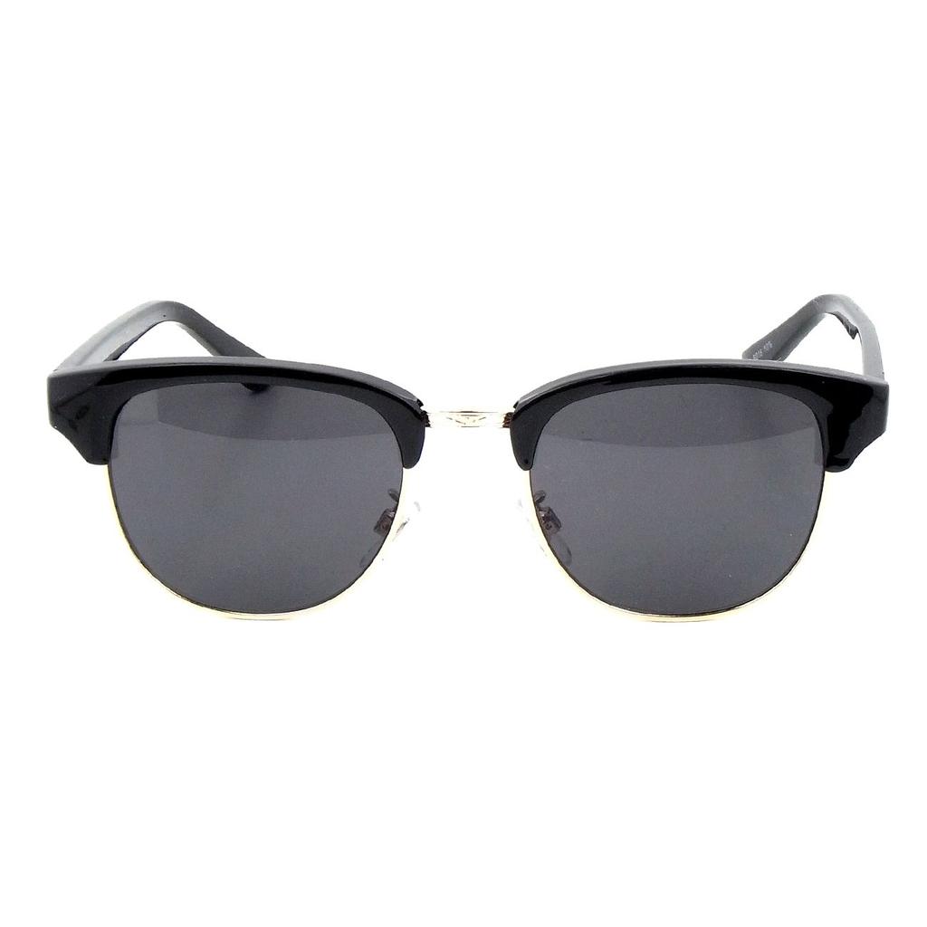 Designer Sunglasses with UV Colored and a Sunglasses 7JEWELRY Brow Men's Protection, Lenses, Black, Case. Sunglasses.