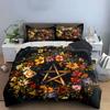 Floral Wreath With Wooden Star Kid'S And Adults' Bedroom Decor, Exquisite Three-Piece Bedding Set Gift