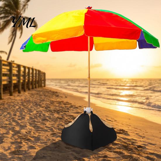 Camping Umbrella Support Beach Base Weight, Fillable Sand Bag Oxford Cloth Portable Weight for Parasol Heavy Duty Sandbag Stand Outdoor Patio