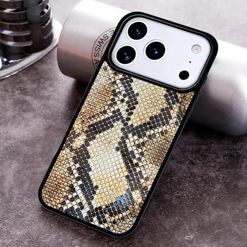 Cobra Python Snake Skin Phone Case For iPhone 17 16 15 14 13 12 11 Pro Max Plus 17Air Soft Silicone Cover