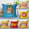 L-lays Anime Logo Pillow Anime Pillow Sofa Bed Head Pillow Cover Cushion Cover 45x45 Cm Fashion
