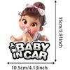 2pc Baby in Car- Youngsters Safety Vinyl Decals 4.13''x5.91''- Baby on Board Waterproof Stickers for Car Windows, Bumper & Rear Window - to Alert
