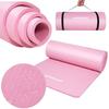 Tapis De Yoga - SPRINGOS - 183 X 61 Cm - Épais 15 Mm - Sangle De Transport - Rose