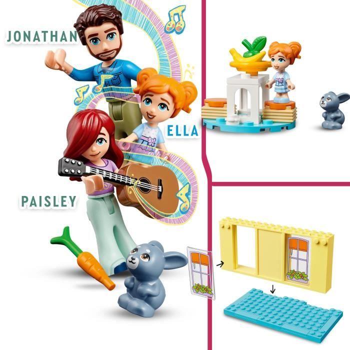 Lego friends 41724 la maison de paisley, jouet enfants 4 ans, avec accessoires, et mini-poupées