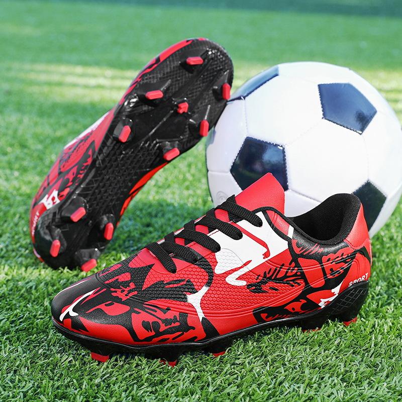 

Профессиональные тренировочные футбольные бутсы с низким верхом, кожаные шипы, футбольная спортивная обувь, низкие кроссовки для молодежи, большой размер 37