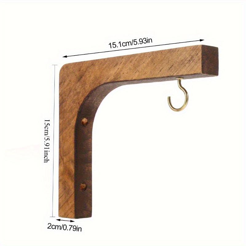 

1 PC Nordic Style Wooden Beads Double-layer Storage Board Children s Room Hanger Decoration House Plants Indoor Hook Wall Mount