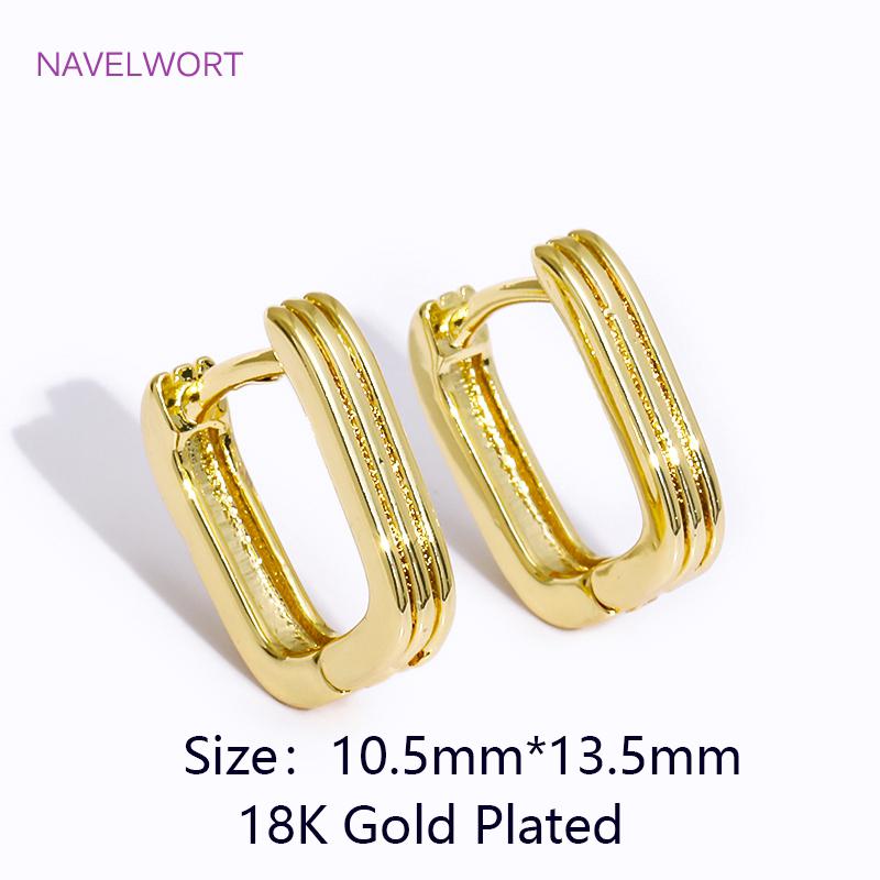 

Trendy 18K Gold Plated Brass Geometric Hoop Earring Inlaid Zircon Twist Round Earring,Jewelry Party Gifts For Women Wholesale 2 pieces