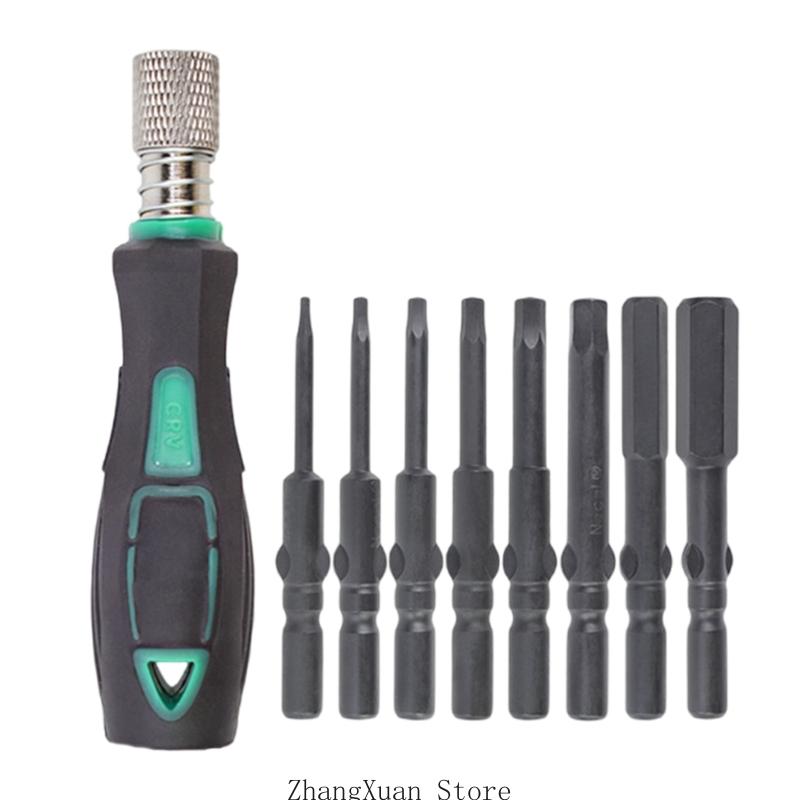 

3XUF 60mm Alloy Screwdriver Bit Set Handle Star Crosses Hexagonal Slotted Heads Industrial Strength Screwdriver Bit