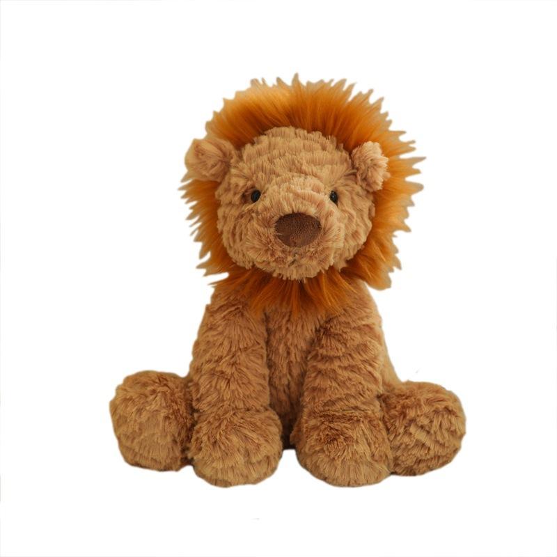 Curly Lion Doll Plush Animal Little Lion Doll Children'S Toy Birthday Gift Doll Soothes Lion