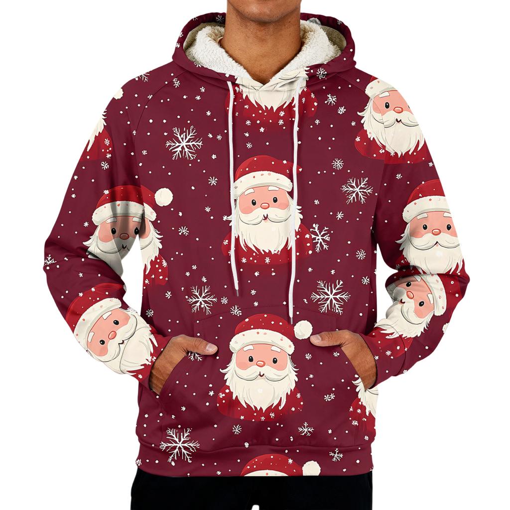 Men's Casual Long-Sleeve Fleece Hoodie With Pockets