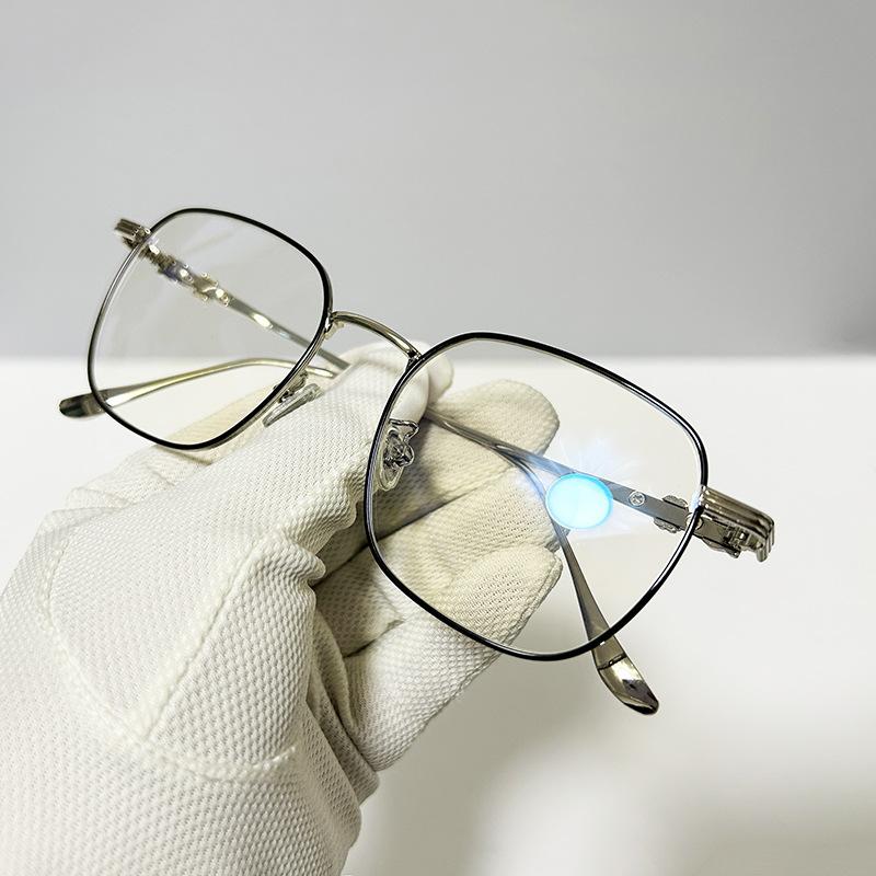 Mai Sui Glasses Women'S Metal Box College Casual Wind Myopia Frame Men'S And Women'S Anti-Blue Light Mirrors Men'S