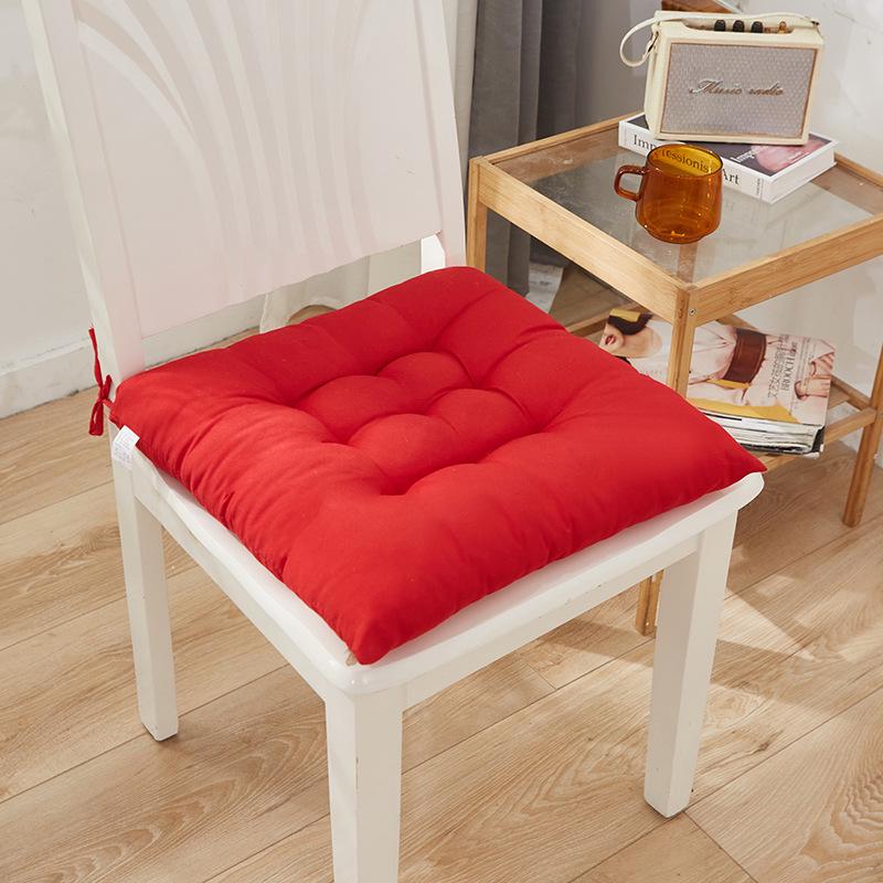 Poduszka na siedzisko w jednolitym kolorze, piaskowana, do biura, jadalni lub krzeseł tatami - 40/45 cm