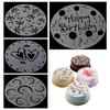 Baking Sugar Powder Sieve 4pcs Set of Spray Patterns Printed Pattern Baking Tools Cake Decorative Ba