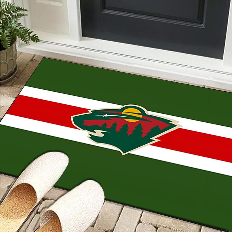Minnesota Wild Teppich für Innen und Außen, Teppiche für Spielzimmer, Zuhause, Büros, Wohnzimmer, Heimdekoration, Weihnachts-Fan-Geschenk