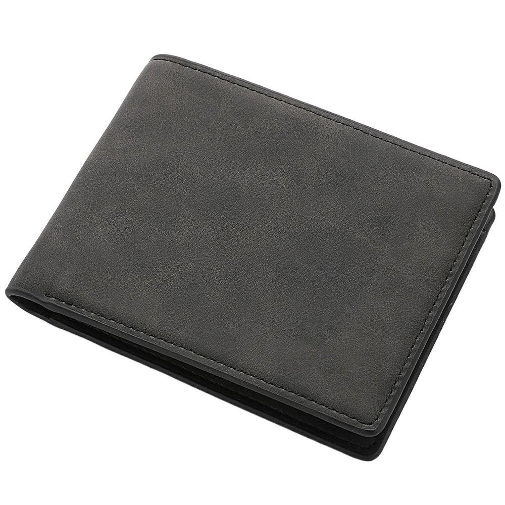 PU Leather Male Purse Lightweight Short Skin Wallets Gift Short Card Holder Travel