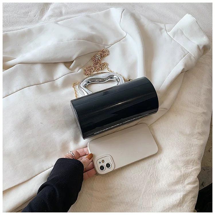

Fashionable Versatile Handbag Chain Design Shoulder Strap Crossbody Classic Dinner Bag Stylish Single Shoulder Bag Suitable For Daily Commuting чёрный