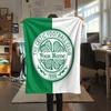 1PC Celtic Fc Crest Custom Name Patterned Flannel Blanket Suitable For All Seasons For Home Decor Warmth And Comfort Gifts Holiday Present