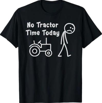 Niente Tempo per il Trattore Oggi Divertente Contadino Stickman Arte Minimalista Maglietta