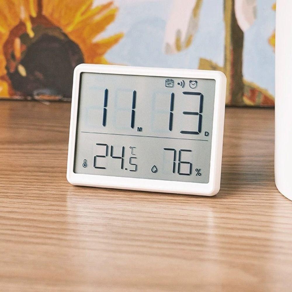 Magnetic Digital Alarm Clock Display Screen Table Clock Mini Temperature Hygrometer  Bedroom