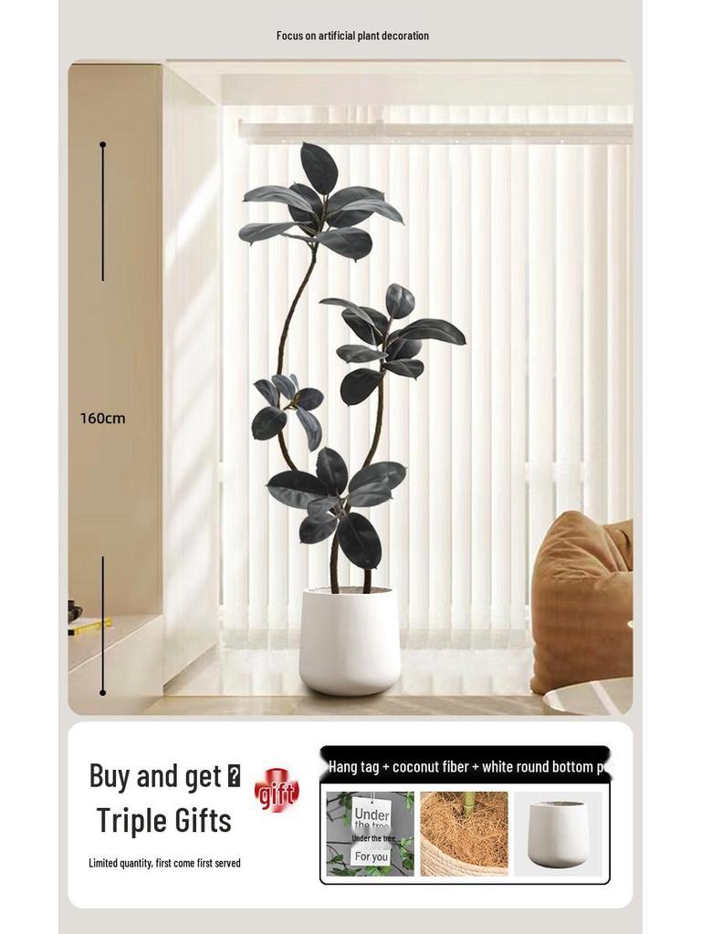 Luxurious Large Faux Green Plant Decoration for Indoor Use