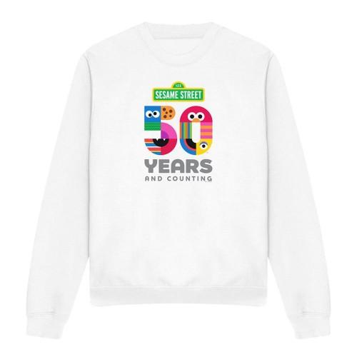 Sesame Street Unisex Adult 50 Years Logo Sweatshirt