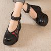Fashion GKTINOO Retro Round Toe Thick Soled Shoes For Spring Summer 2025 New Genuine Leather Pumps Women's Flat Platform Shoes