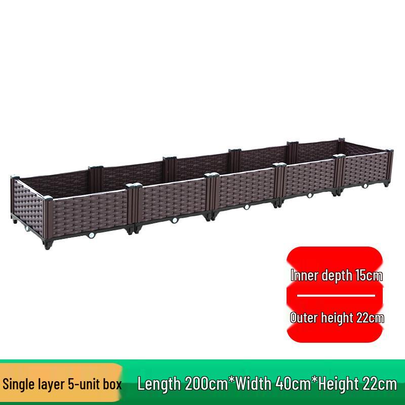 Extra Large Plastic Raised Vegetable & Flower Planter for Balcony/Courtyard
