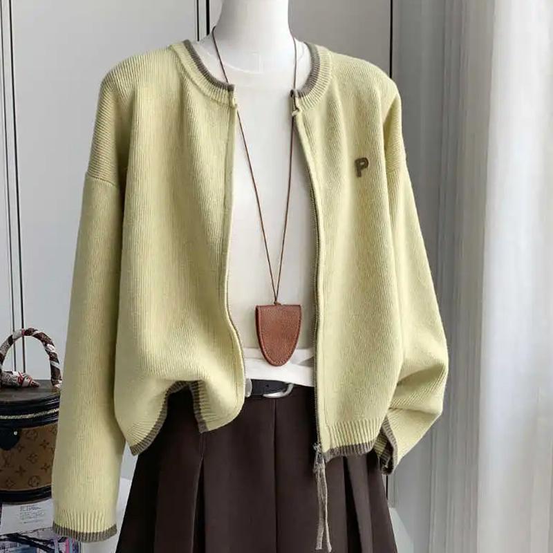 Sweaters Coat Cardigan for Women Autumn Winter Large Size Vintage Loose Long Sleeve Knit Cardigan  Sweaters Jacket