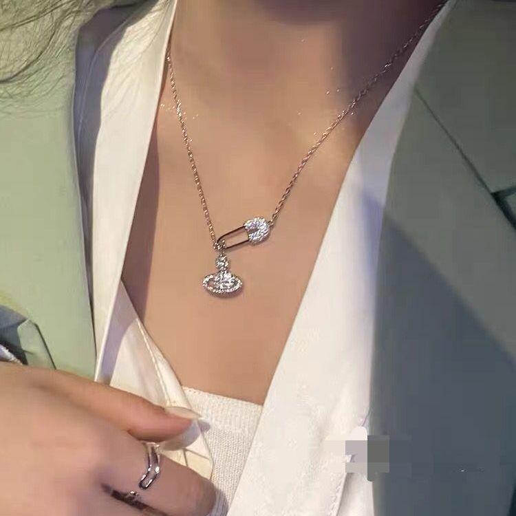 Korean Trend Gentle Temperament Zircon Water Drop Necklace, Cold Wind Simple Super Fairy Girlfriend Collarbone Chain Woman