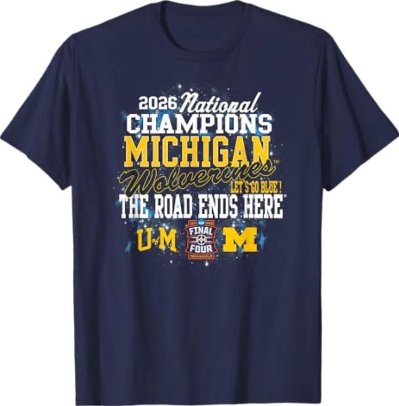 Michigan Wolverines 2026 National Champs Men s Basketball T-Shirt 3XL