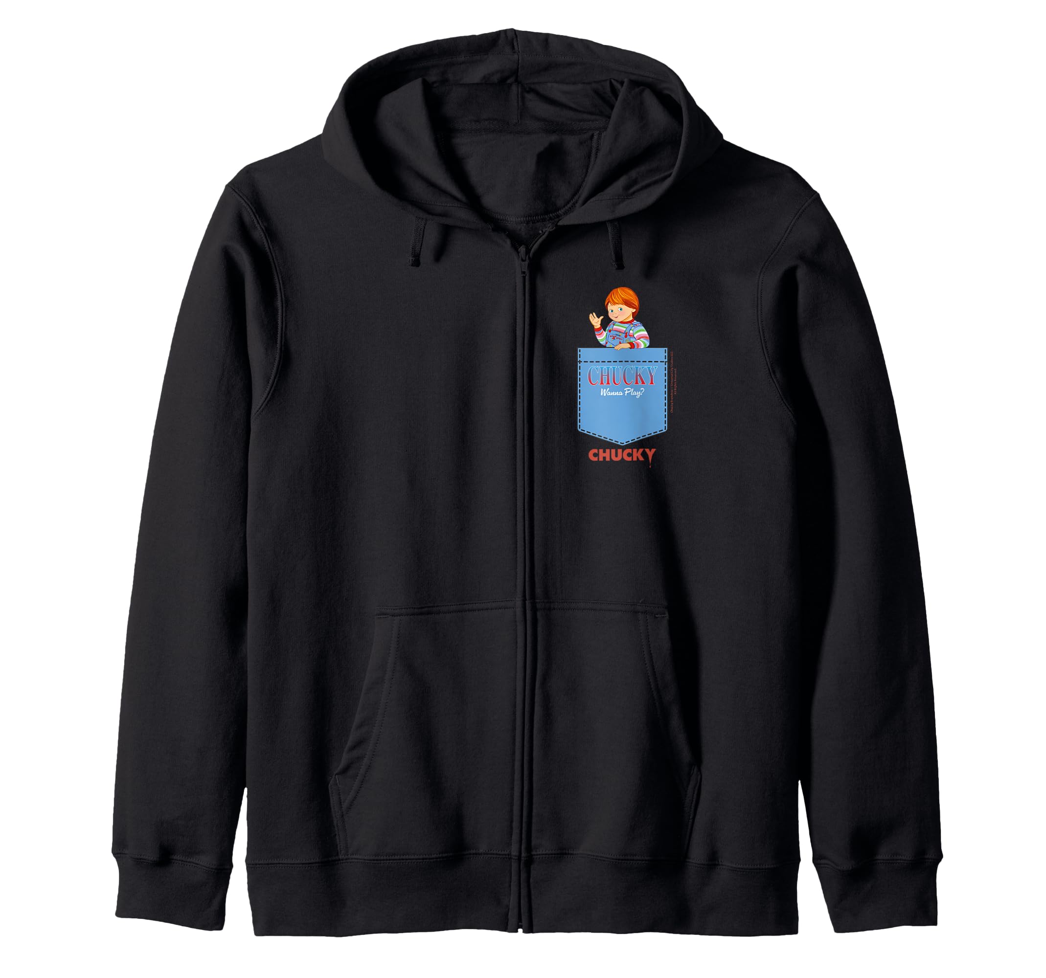 

Chucky Wanna Play Good Guys Faux Pocket Zip Hoodie чорний