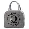 Travel Portable Food Thermal Insulated Children Picnic Waterproof Oxford Zipper Breakfast Thermal Bag Garland Letter Pattern Bag