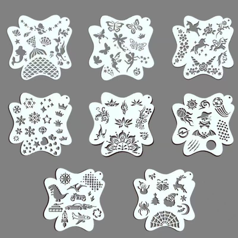 Children's Stage Makeup, Facial Painting Templates, Face Painting, Eye Corner, Hollow Rubbing, DIY Body Painting, Graffiti Copying Board