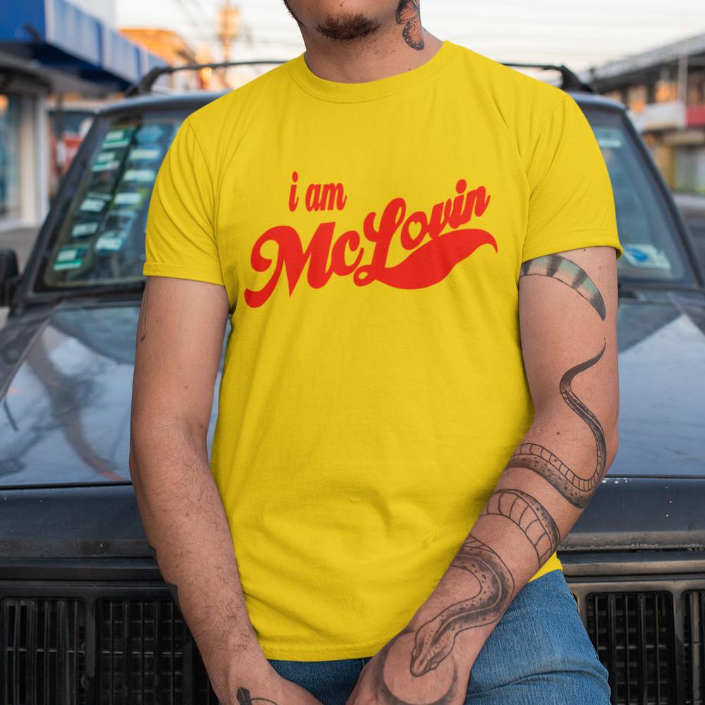 Я МАКЛАВИН ФУТБОЛКА (mc lovin суперbad фогель культовый фильм кино смешной подростковый друг) Футболка Unisex L