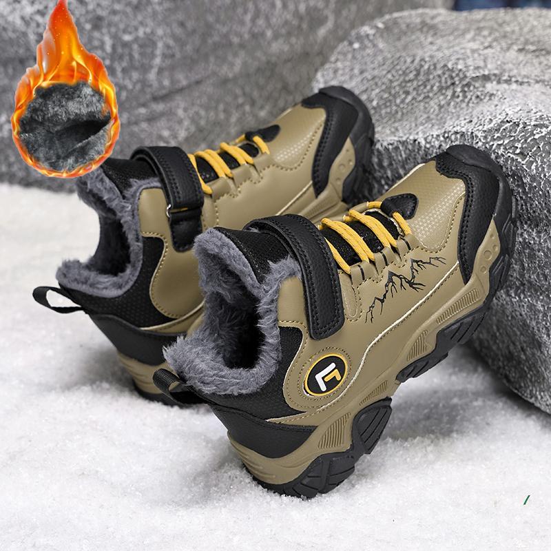 Dziecięce Plus Velvet Warm Outdoor Wysokie Buty Bawełniane Buty Śniegowce Buty Turystyczne Modne Sportowe Buty Bawełniane 30-40