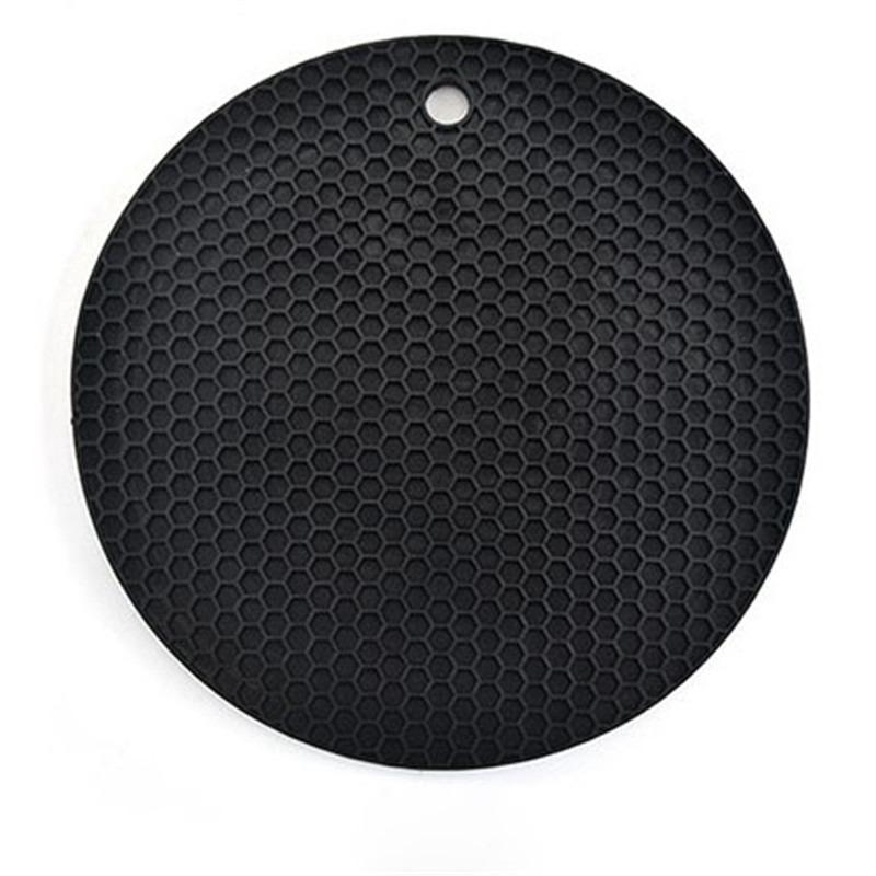 Scalding Kitchen Dining Table Round Anti Scalding Heat Placemat Honeycomb Pure Color Insulation Simple Tableware Placemat