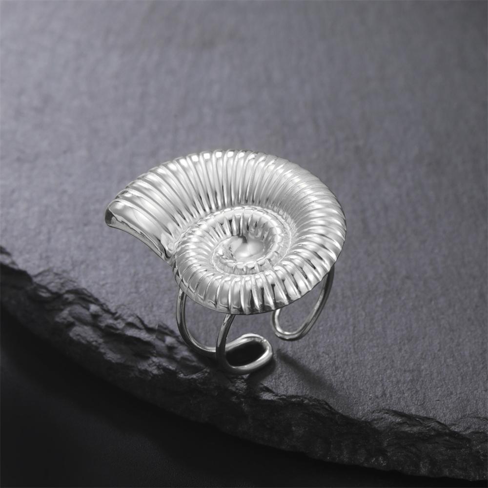 

My Shape Big Conch Ring for Women Gold Color Nautilus Shell Finger Rings Adjustable Snail Shell Ring Stainless Steel Jewelry resizable