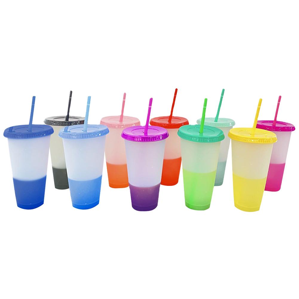 

10 шт. стаканов для холодного кофе без BPA, меняющие цвет стаканы для вечеринки, забавный стакан 24 унции для питья холодного кофе для детей и взрослых